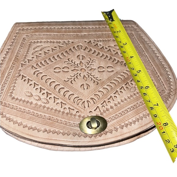 vintage Genuine Leather Handmade Messenger Boho Crossbody Bag Gift No tags - Picture 14 of 15